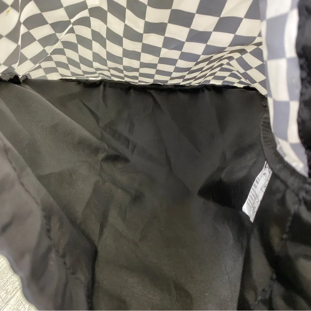 Ikea Pluggland Checkered Drawstring Backpack Tote Bag‎